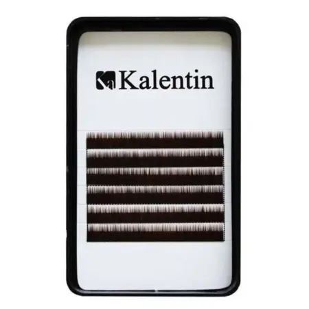 Kalentin Extensión de Cejas Planas Negras 5mm